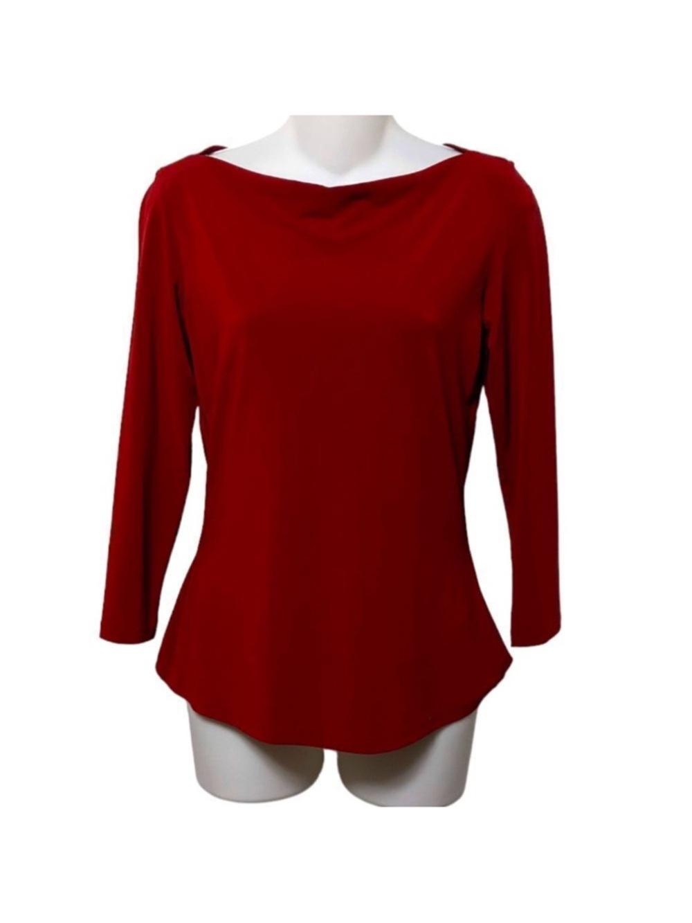 RALPH LAUREN Collection Classic Maroon Boat Neck Top 8